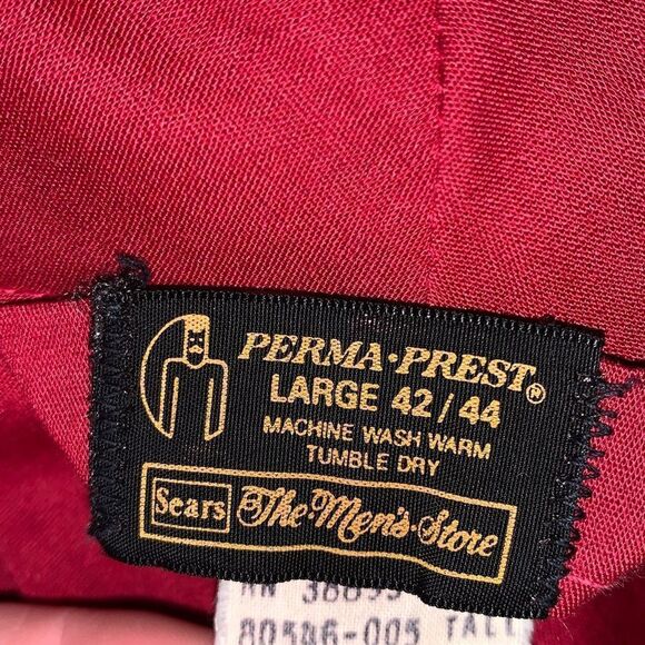 Vintage 70's SEARS The Mens Store Cotton Robe 42/44 Large - Picture 12 of 13